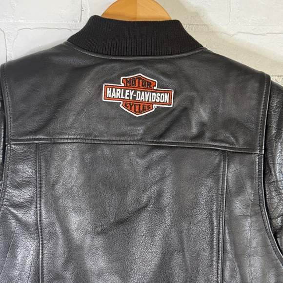 Women's Harley-Davidson Piper Bomber Leather Jacket size medium NWT - Picture 9 of 15